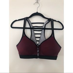 PINK Maroon Sports Bra
